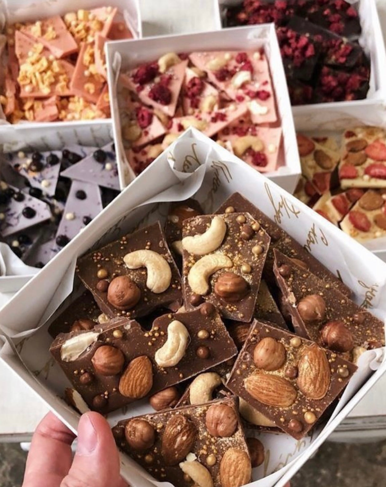 Nuts Chocolate Bar’s Pieces Box