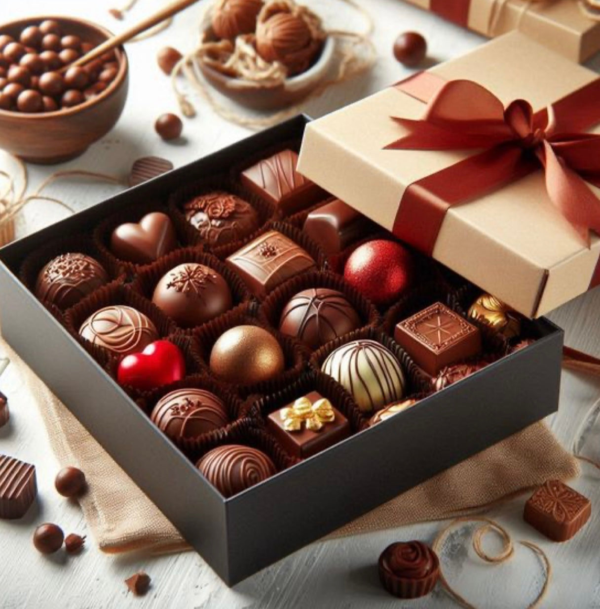 Valentines Day Assorted Chocolate Truffles Box