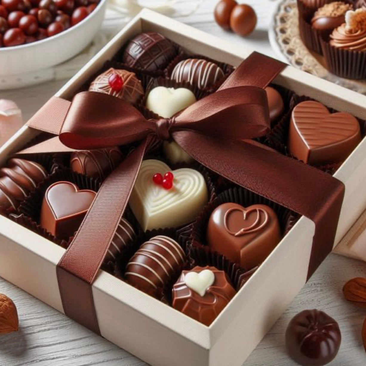 Assorted Valentines Day Heart Chocolate Box