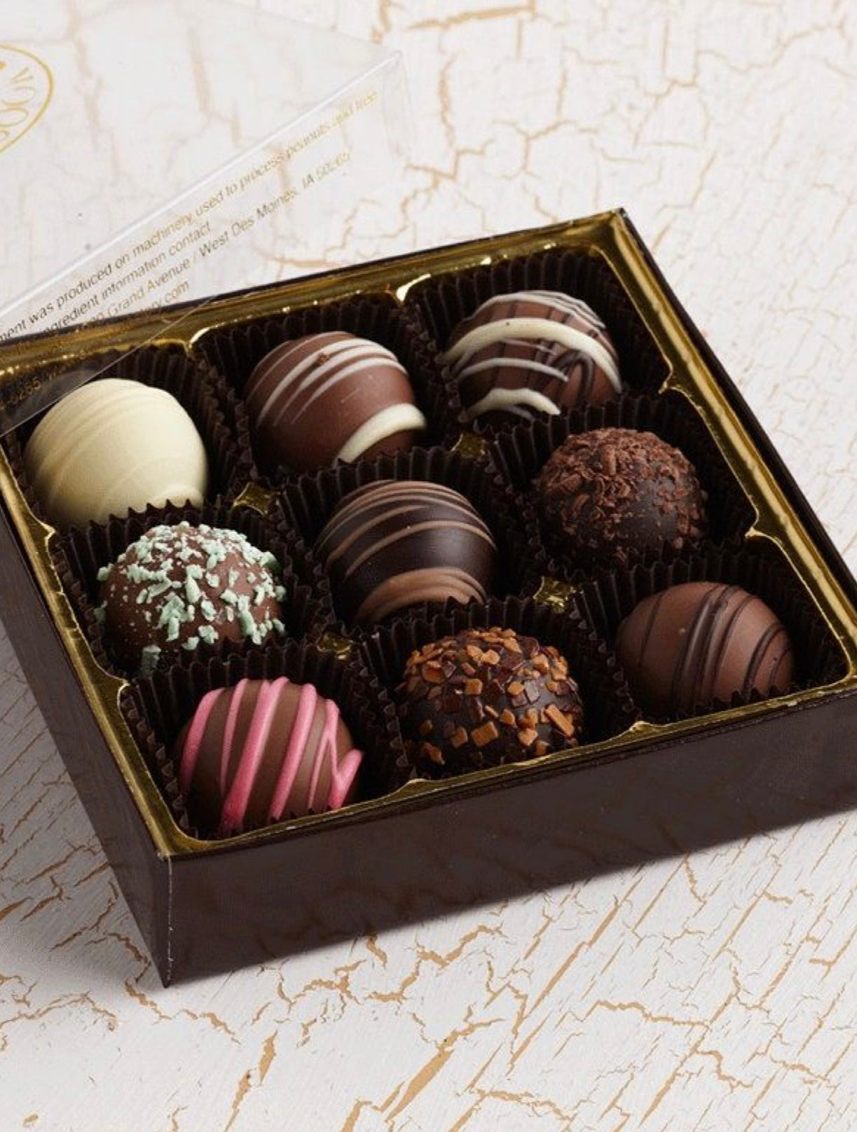 Brown Rose Chocolate Truffle Box