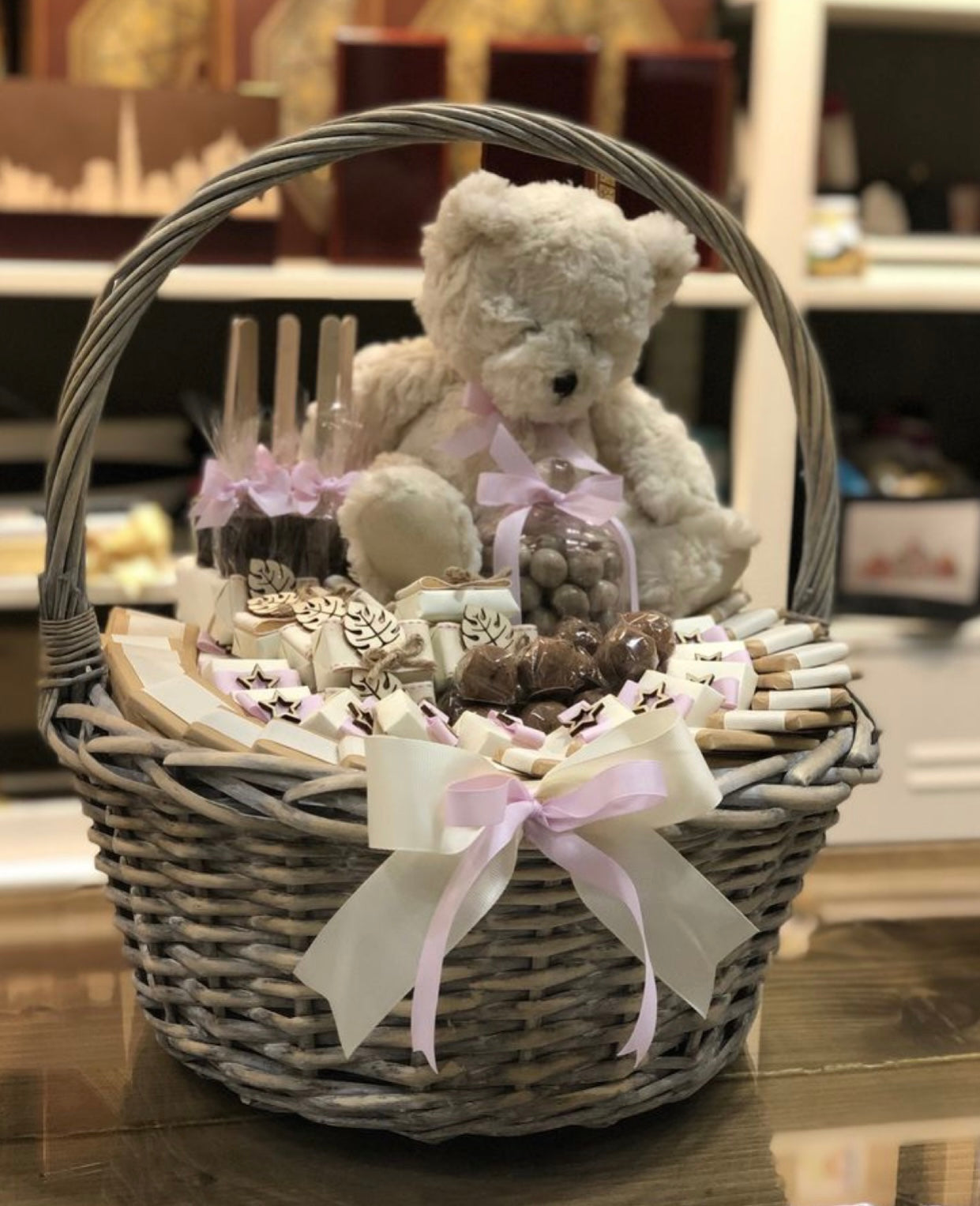 Chocolate Baby girl Basket