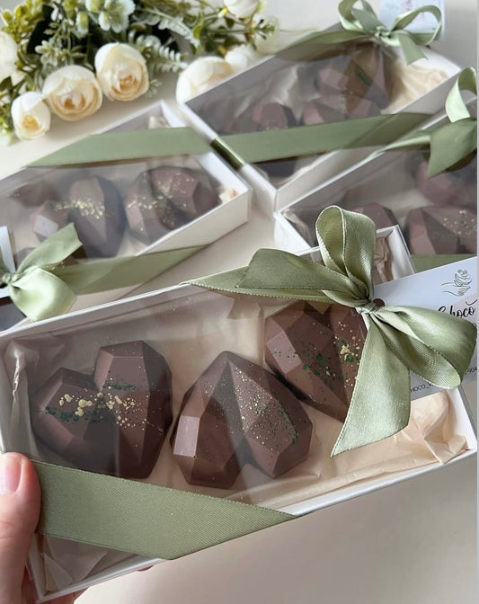 Classic Leather Heart Chocolate Box 3pcs